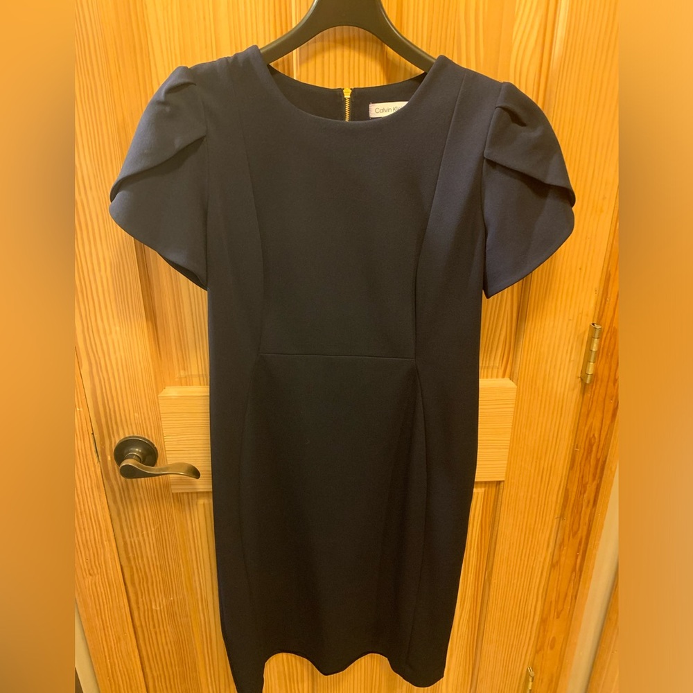 Calvin Klein Cap Sleeve Dress - Navy